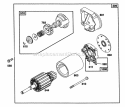 Electric Starter Diagram and Parts List for 40A777-1221-01  Briggs and Stratton Engine